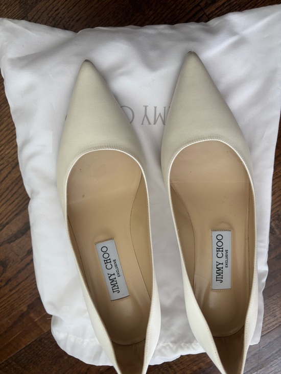 Jimmy Choo Shoes - Jimmy Choo Amelia Satin kitten-heel pumps